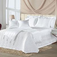 Kit Cobre Leito Lua De Mel Cetim Liso King 10 Peças - Branco - 1