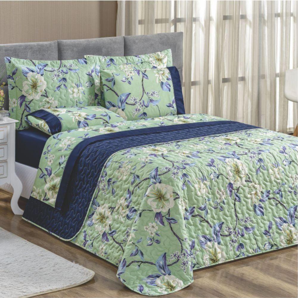 Cobre Leito Queen Casa Show 3 Peças Flower - 100% Brasileiro - 1