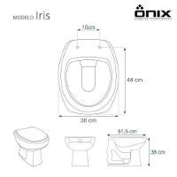 Tampa De Vaso Iris Branco Para Bacia Onix - 3