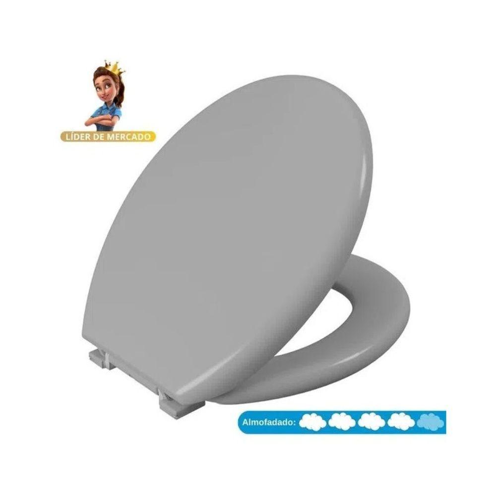 Assento Almofadado Oval - Astra Cinza - 4