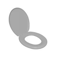 Assento Almofadado Oval - Astra Cinza - 1