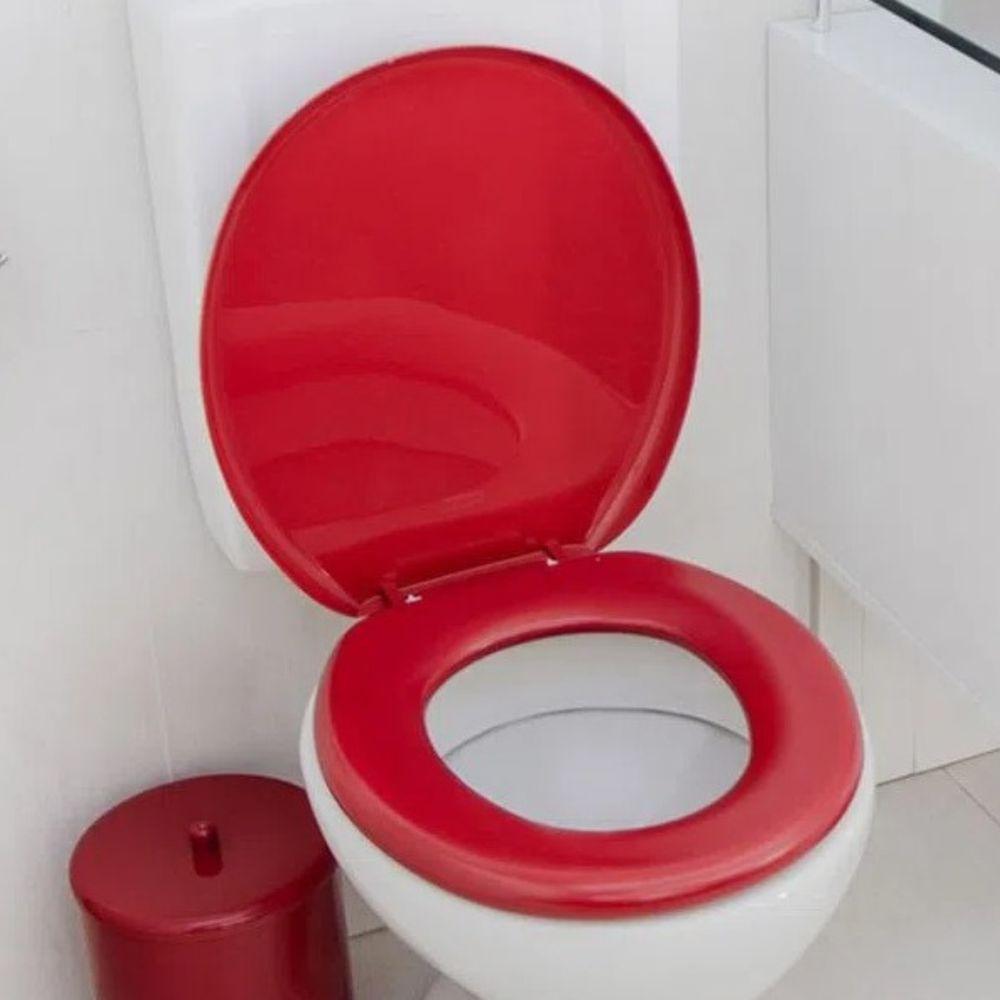 Assento Almofadado Oval - Astra Vermelho - 2