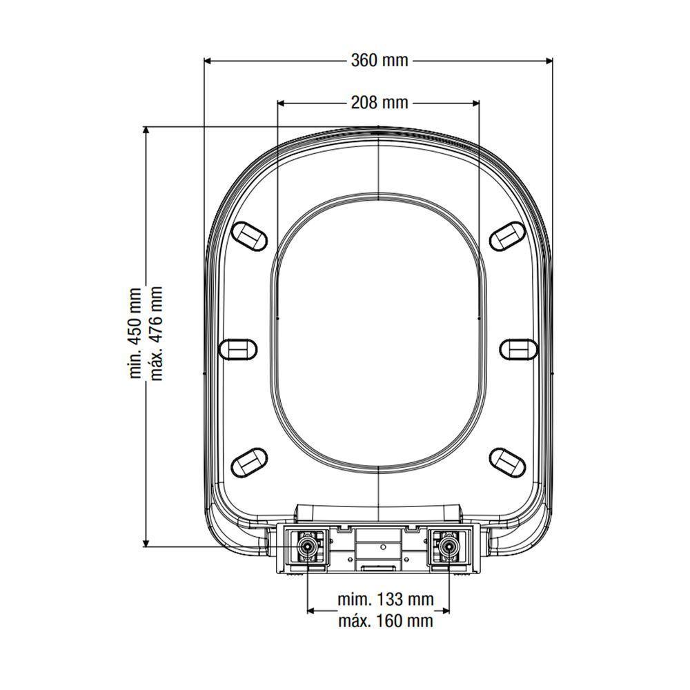 Assento Sanitário Censi Vogue Plus Soft Close Branco - 2