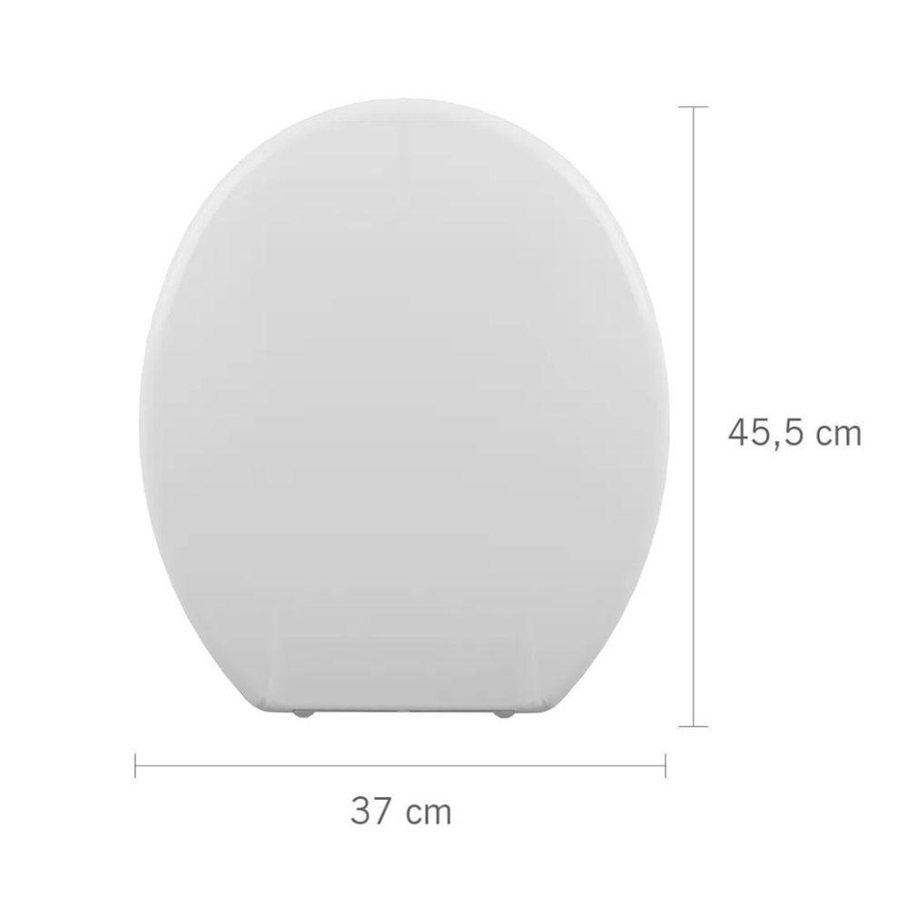 Assento Sanitário Almofadado Slim - Astra Branco - 1