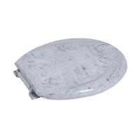 Assento Almofadado Oval Marmorizado - Astra Branco Marmorizado - 3