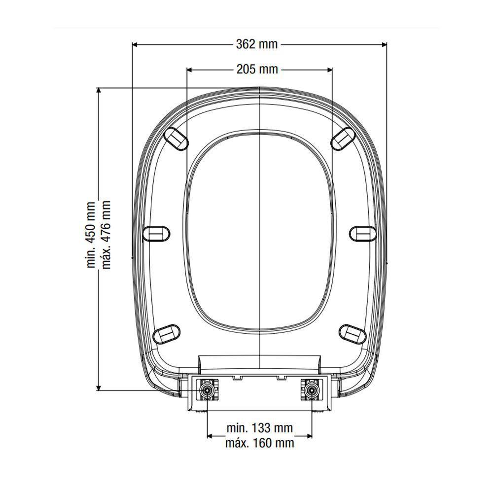 Assento Sanitário Censi Sabatini Soft Close Branco - 2