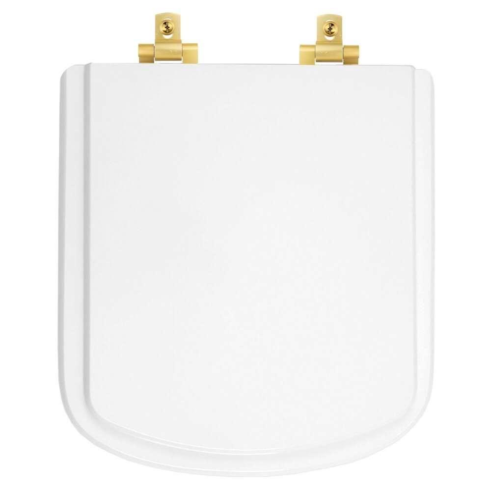 Tampa De Vaso Com Fechamento Lento Bali Branco Para Louça Incepa Com Ferragem Dourada - 1