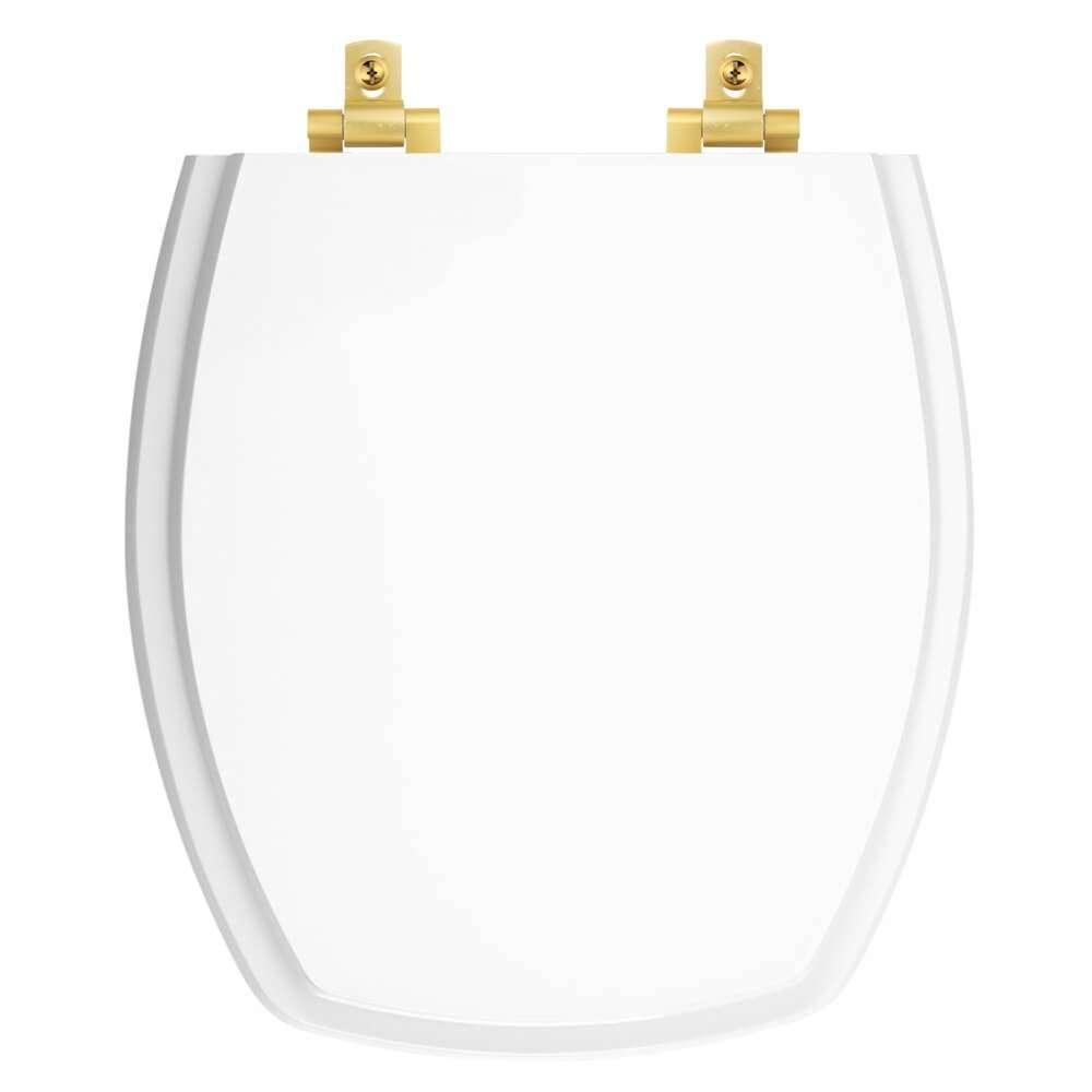 Assento Sanitário Laqueado Soft Close Thema Branco Para Vaso Incepa Com Ferragem Dourada - 1