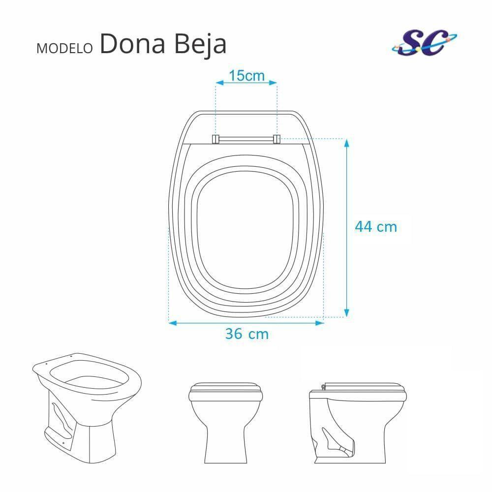 Assento Sanitário Em Mdf Branco Para Bacia Santa Clara - 5