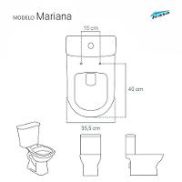 Tampa De Vaso Poliéster Mariana Branco Para Bacia Icasa 6Lpf