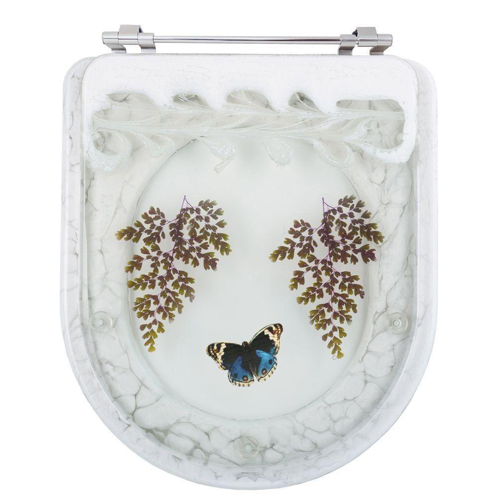 Tampa Para Vaso Incepa Acrílico Com Borboleta Azul Escuro - 1