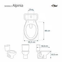Tampa De Vaso Alpinia Branco Para Bacia Fiori 6Lpf - 5