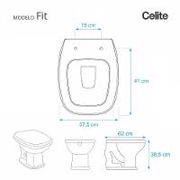 Assento Sanitário Fit Pergamon (bege Claro) Para Vaso Celite - 2
