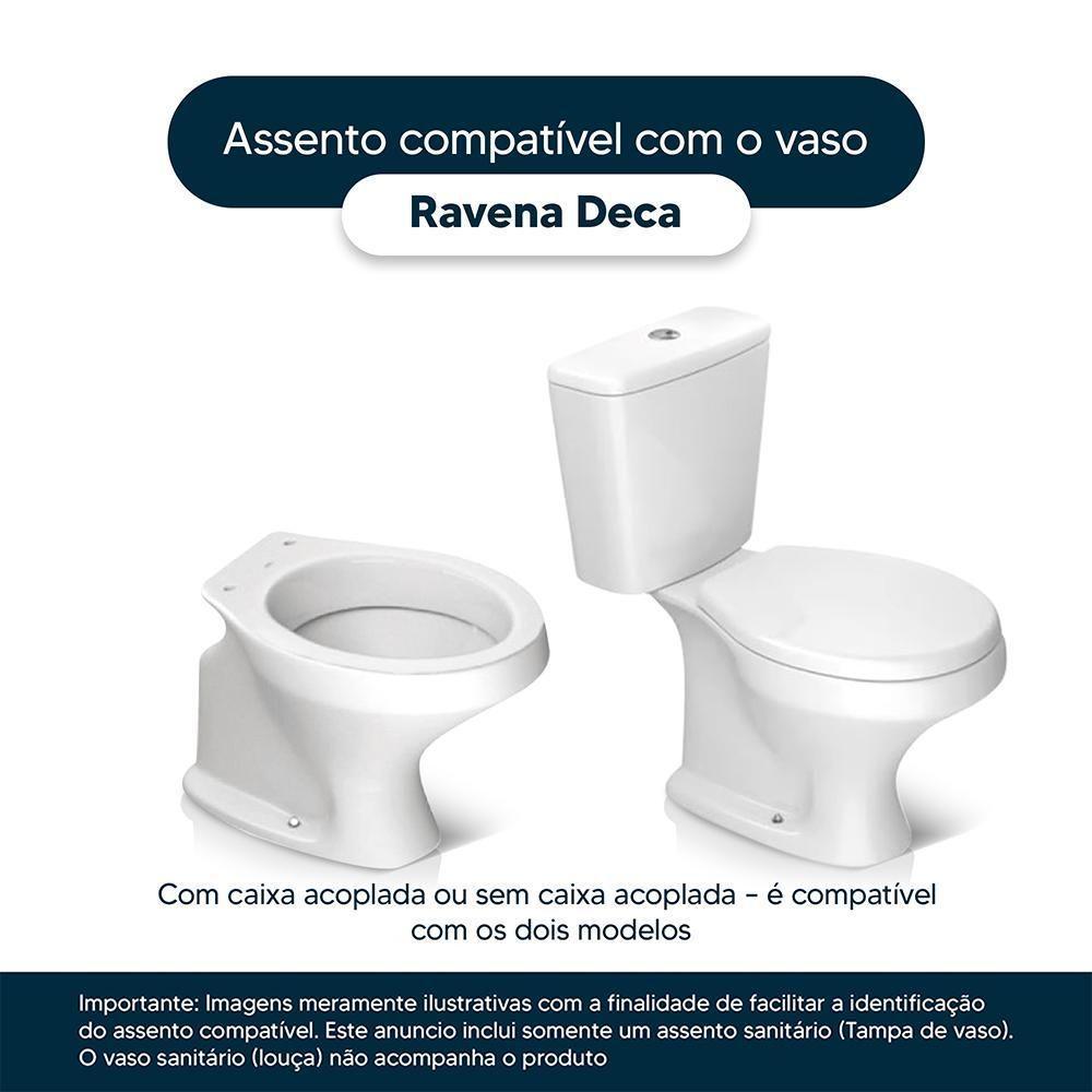 Tampa De Vaso Com Amortecedor Preto Para Bacia Deca - 4