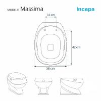 Assento Sanitário Em Mdf Massima Branco Para Bacia Incepa - 5