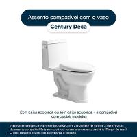 Assento Sanitário Poliester Century Branco Para Vaso Deca - 5
