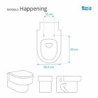 Assento Sanitário Em Mdf Happening Branco Para Bacia Roca - 5