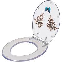 Tampa De Vaso Acrílico Transparente Com Borboleta Azul - 6