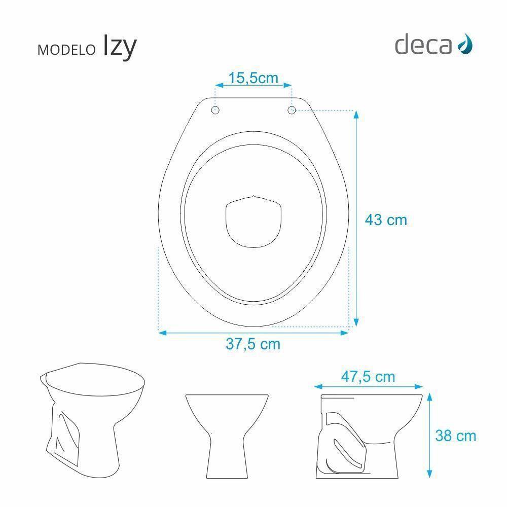 Assento Sanitario Decorado Borboleta Izy Para Vaso Deca - 7