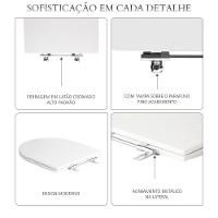 Assento Sanitário Poliéster Luxo Link Lk Marrom Fosco - 5