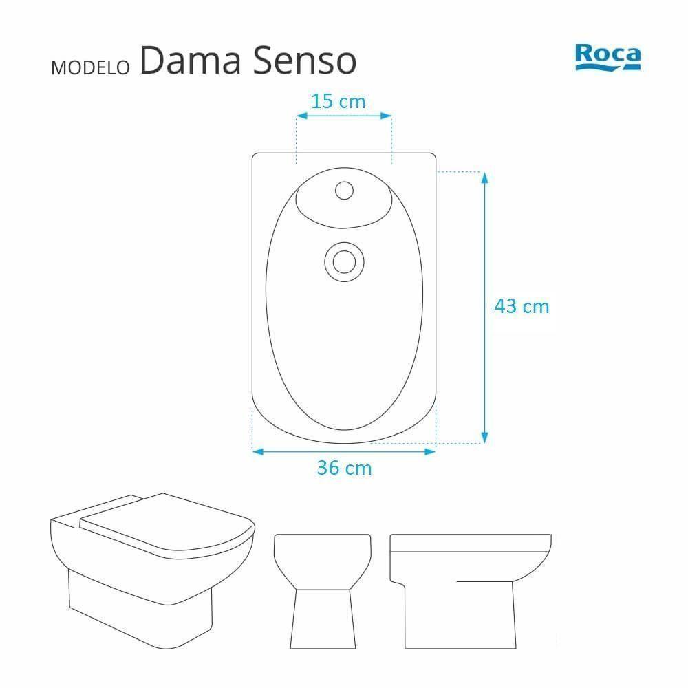 Assento Sanitário Em Mdf Dama Senso Branco Para Bacia Roca - 5