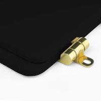 Assento Sanitário Onix Preto Fosco)Roca c/Ferragem Dourada - 3