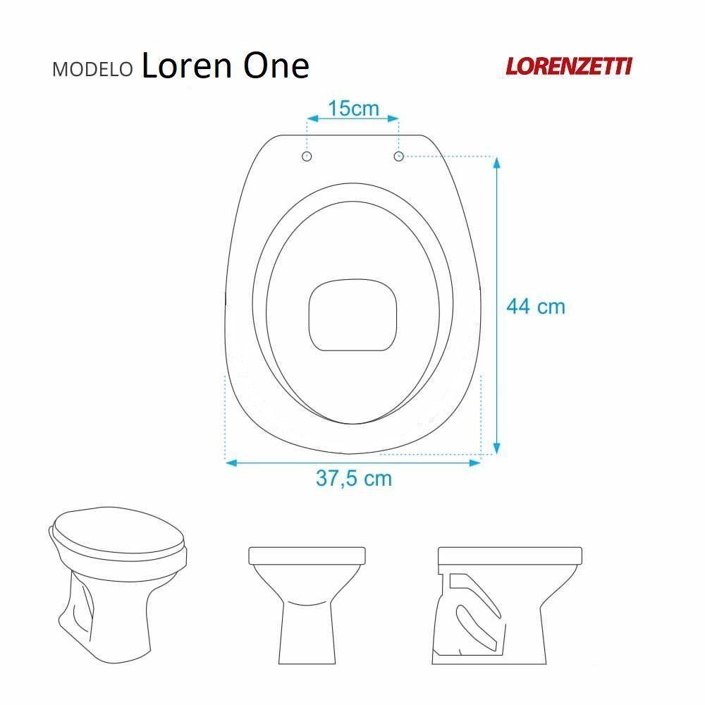 Assento Sanitário Em Mdf Loren One Branco Lorenzetti - 5