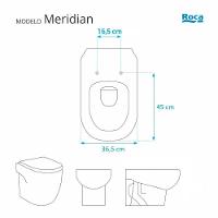 Tampa De Vaso Meridian Branco Para Bacia Roca