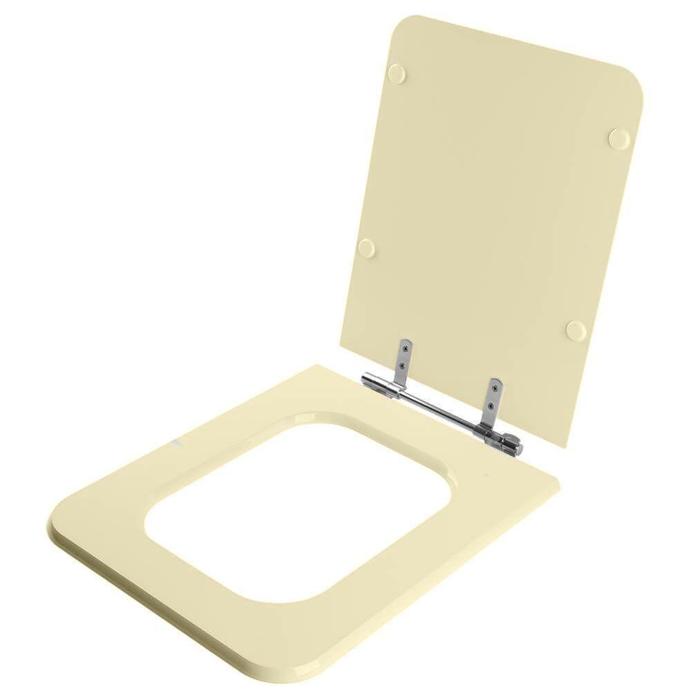 Assento Sanitário Acrílico Square Bege Para Vaso Cidamar - 4