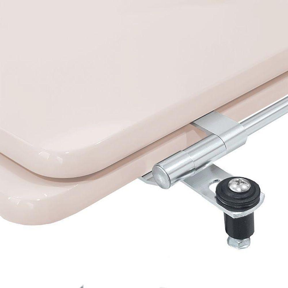 Assento Sanitario Poliester Pêssego Rosa Shell Para Vaso - 3