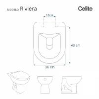Assento Sanitário Poliéster Riviera Branco Para Vaso Celite 6lpf - 8