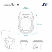 Assento Sanitário Em Mdf Alamo Branco Para Bacia Santa Clara - 5