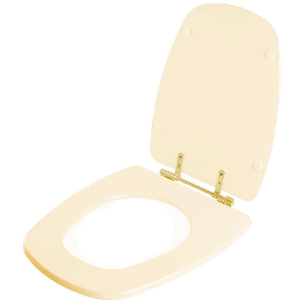 Assento Sanitário Poliéster Monte Carlo Creme Para Vaso Deca - 5