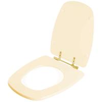 Assento Sanitário Poliéster Monte Carlo Creme Para Vaso Deca - 5