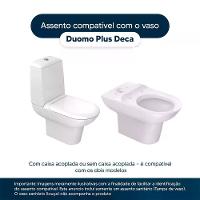 Assento Sanitário Poliéster Duomo Plus Amendoa Para Vaso - 5
