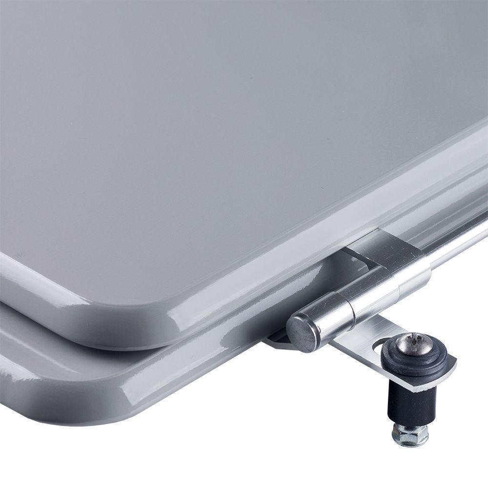 Tampa De Vaso Em Mdf Flox Cinza Claro Para Bacia Fiori - 5