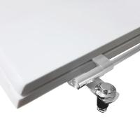 Tampa De Vaso Em Mdf Flox Cinza Claro Para Bacia Fiori - 3