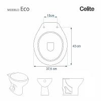 Assento Sanitário Em Mdf Eco Branco Para Bacia Celite - 5