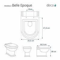 Assento Sanitário Poliéster Branco Deca Com Ferragem Dourada