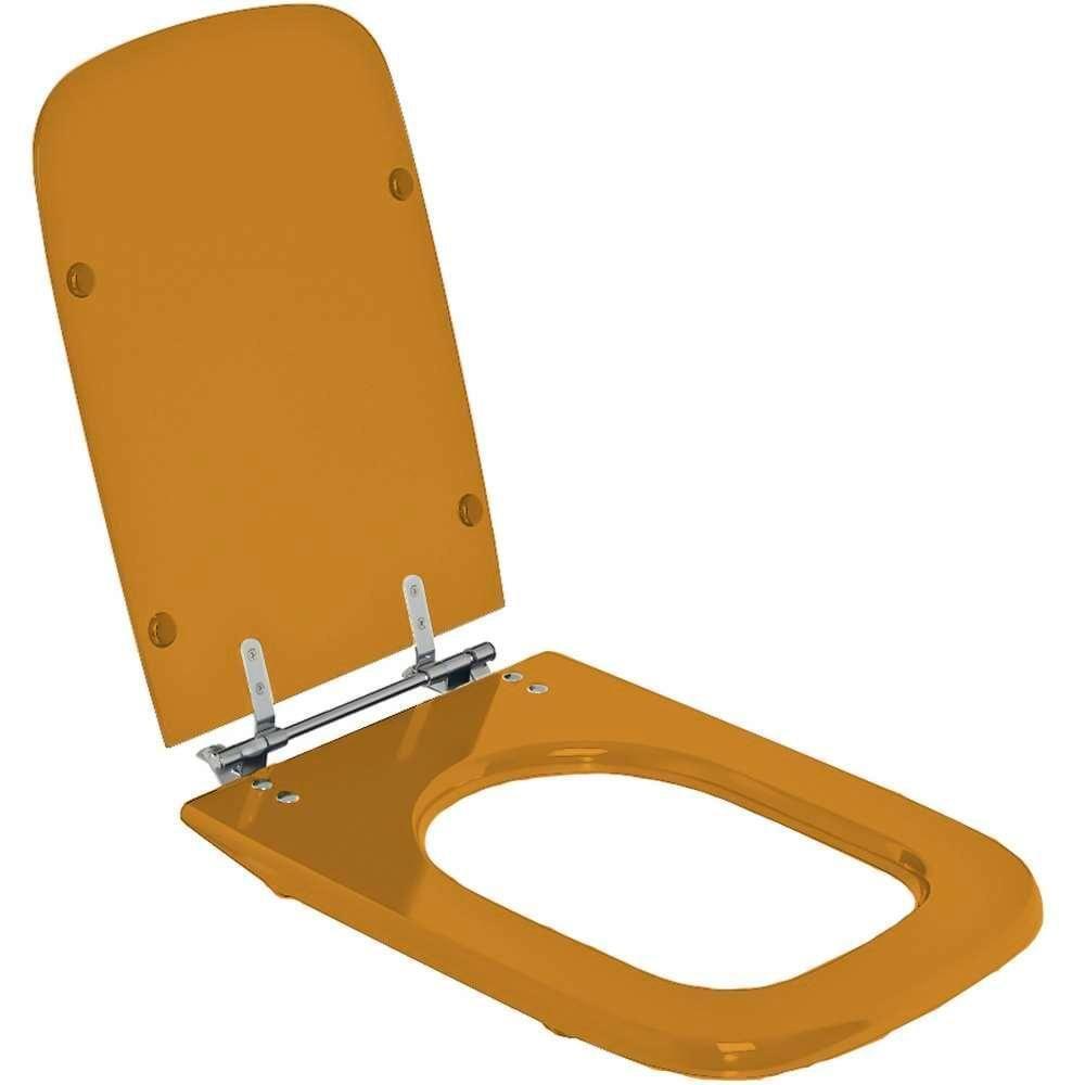 Assento Sanitario Poliester Tivoli Laranja Para Vaso Ideal Standard - 7