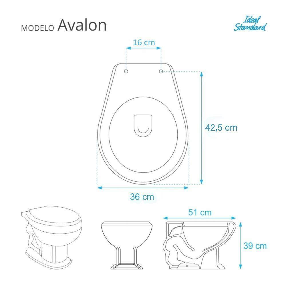 Assento Sanitário Soft Close Avalon Bone Para Vaso - 4