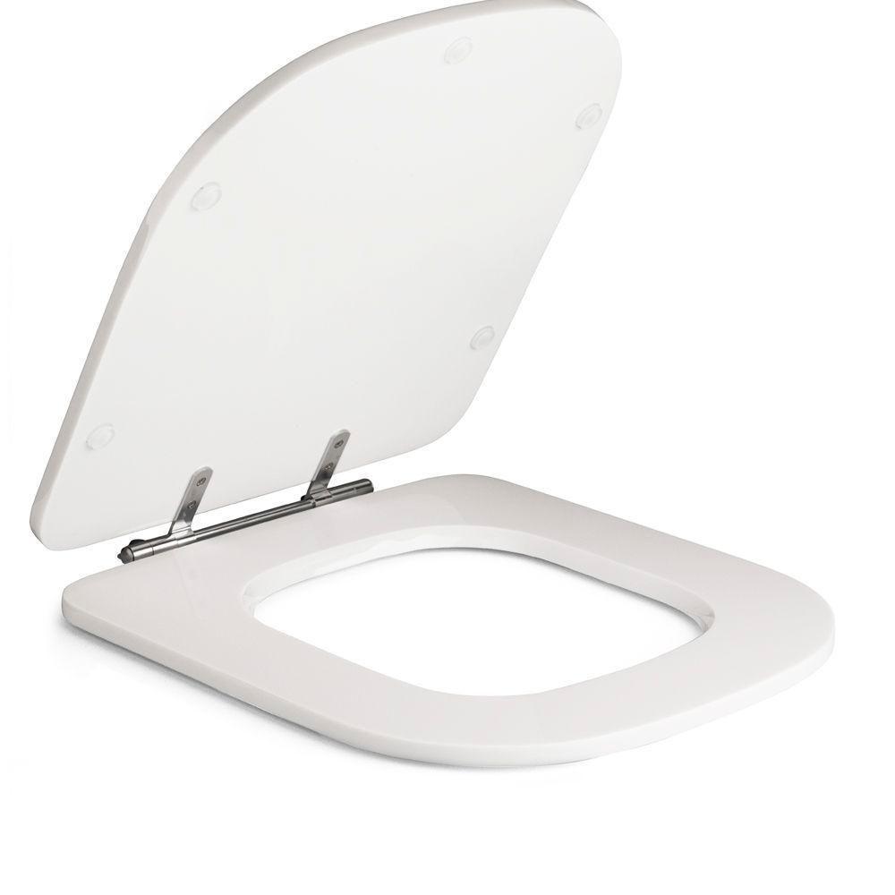 Assento Sanitário Poliéster Antibacteriano Quadra Branco - 6