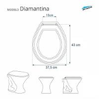 Assento Sanitario Diamantina Verde Claro Para Vaso Icasa - 5