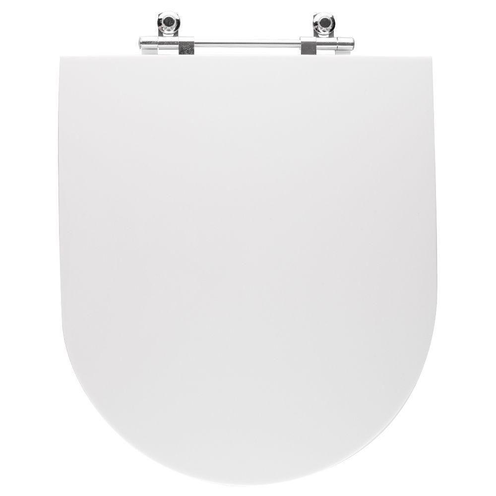 Assento Sanitário Poliéster Antibacteriano Carrara Branco - 5