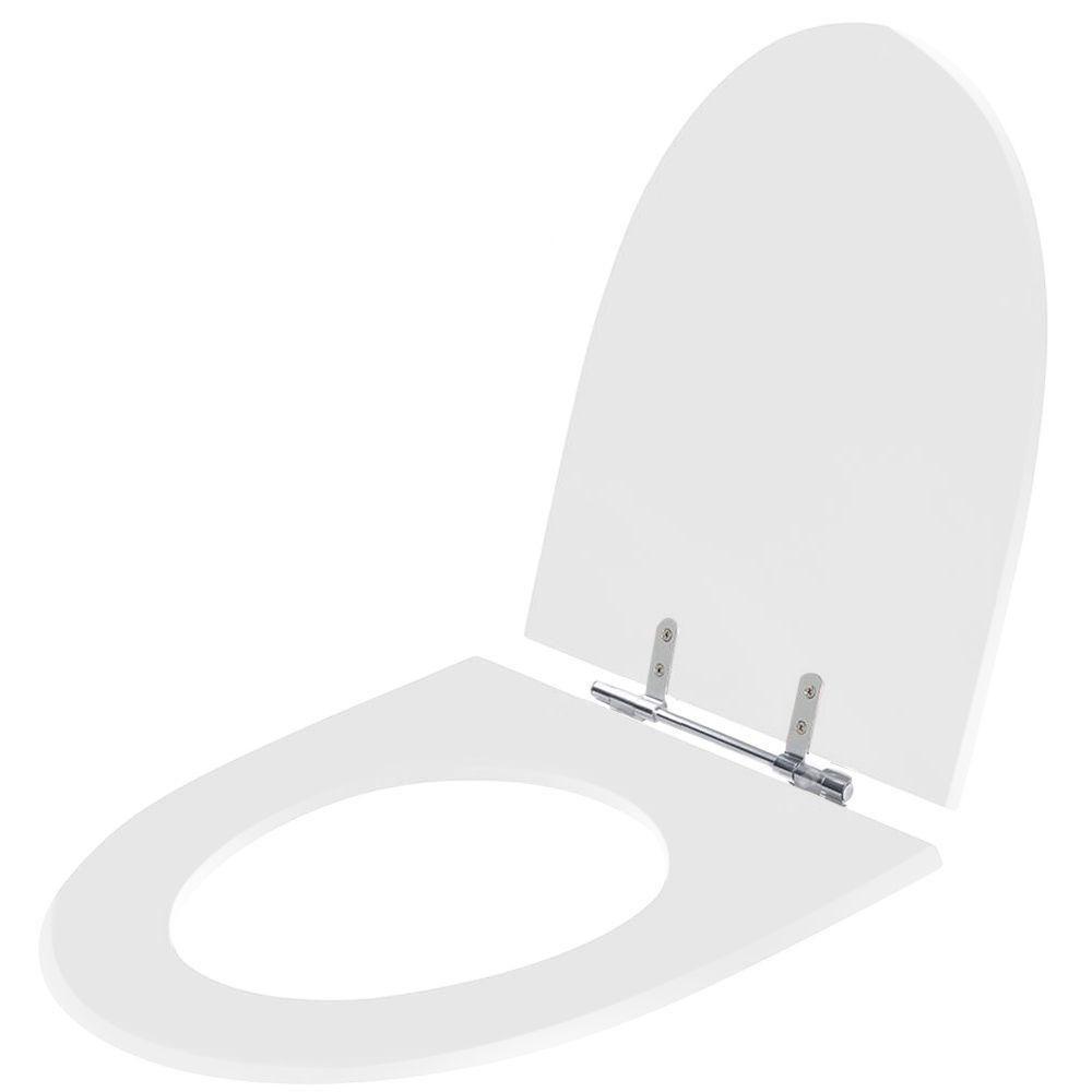 Assento Sanitário Em Mdf Aloha Branco Para Bacia Celite - 6