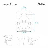 Assento Sanitário Em Mdf Aloha Branco Para Bacia Celite - 5
