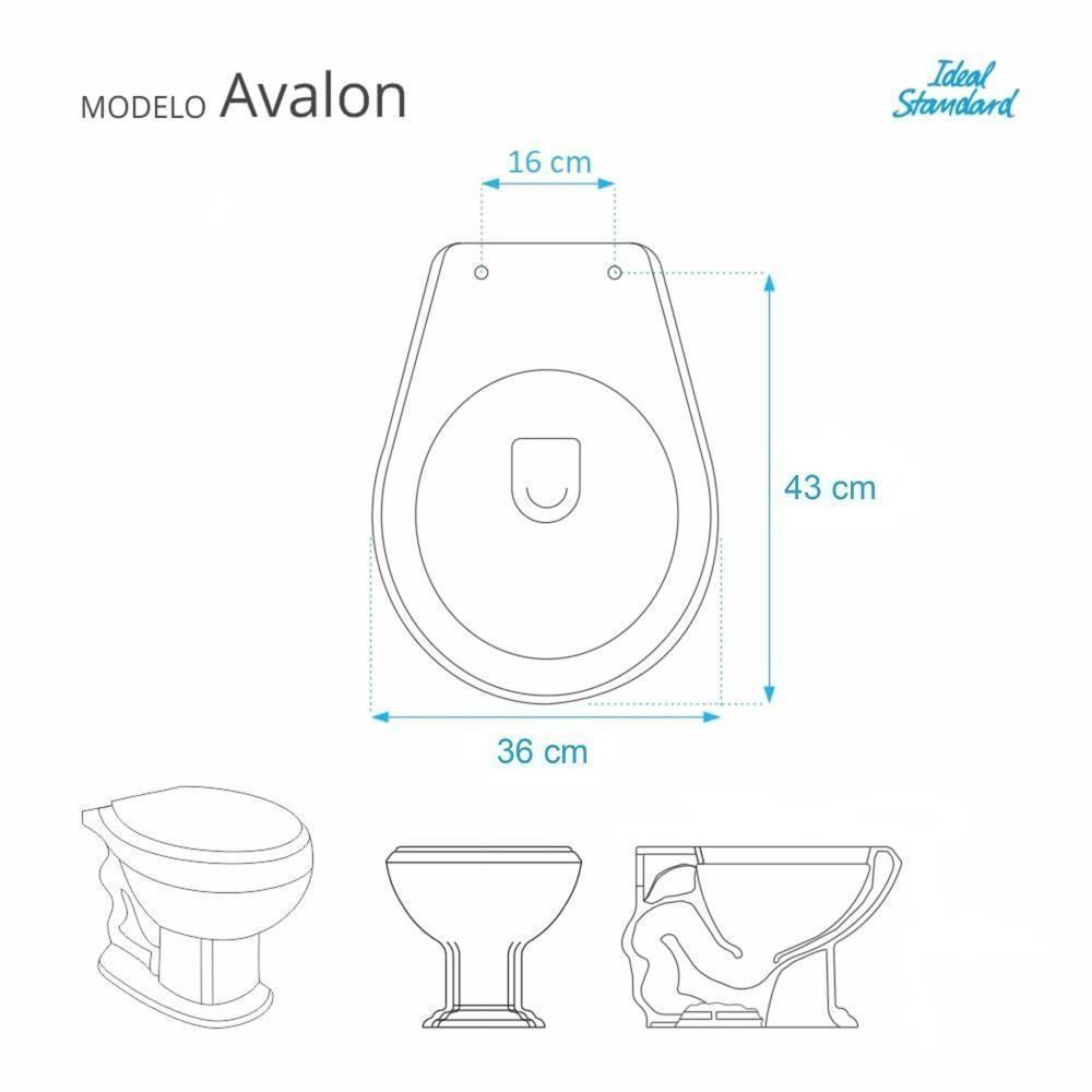 Assento Sanitário Em Mdf Branco Para Bacia Ideal Standard - 5