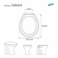 Assento Sanitario Poliester Sabara Cristal Para Louça Icasa - 5
