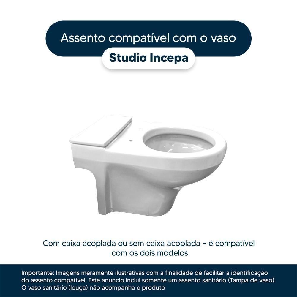 Assento Sanitário Studio Pêssego Rosa Shell Para Vaso Incepa - 5