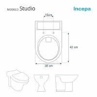 Assento Sanitário Studio Pêssego Rosa Shell Para Vaso Incepa